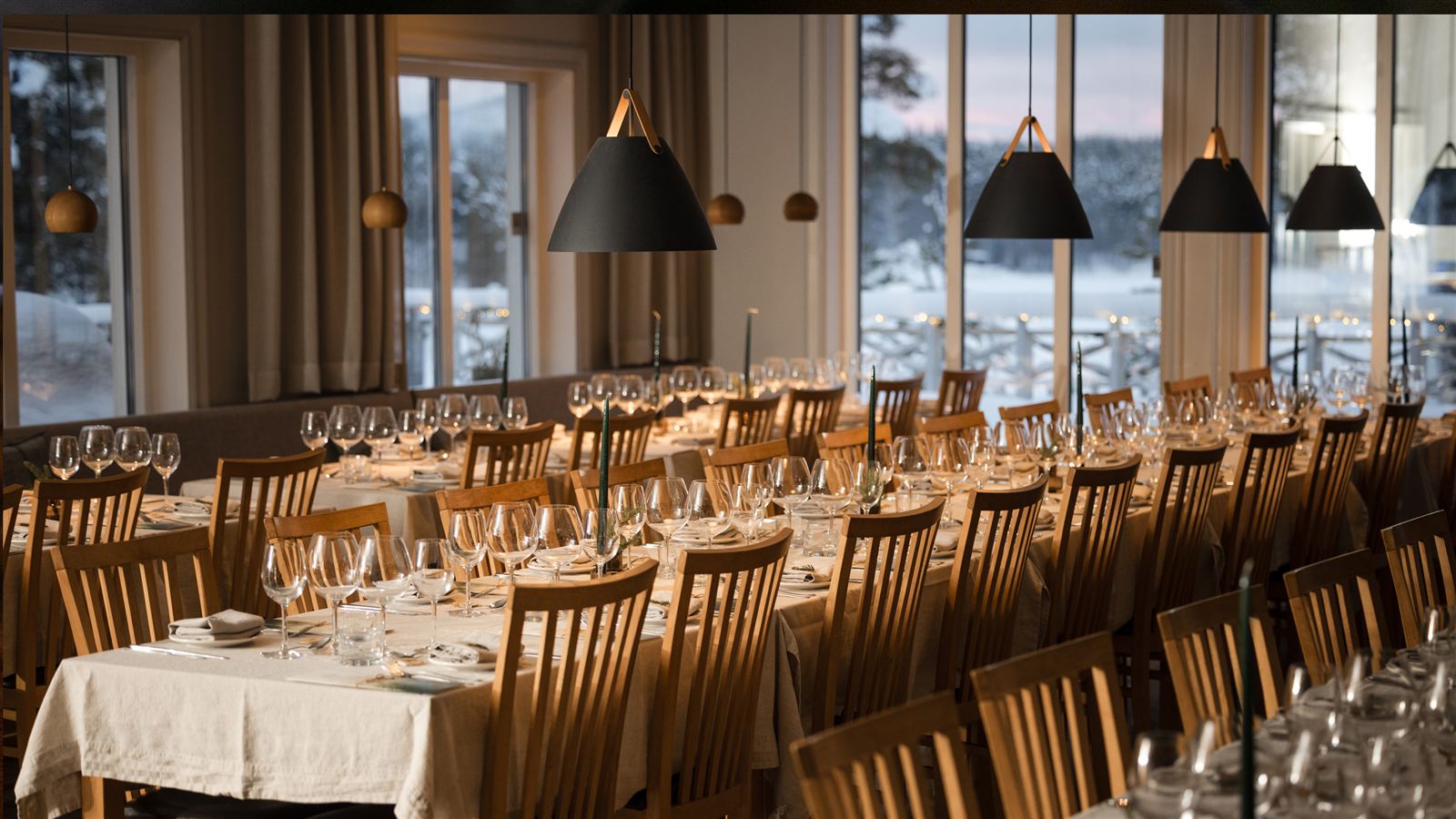 Restaurant Kallkällan set for a celebration