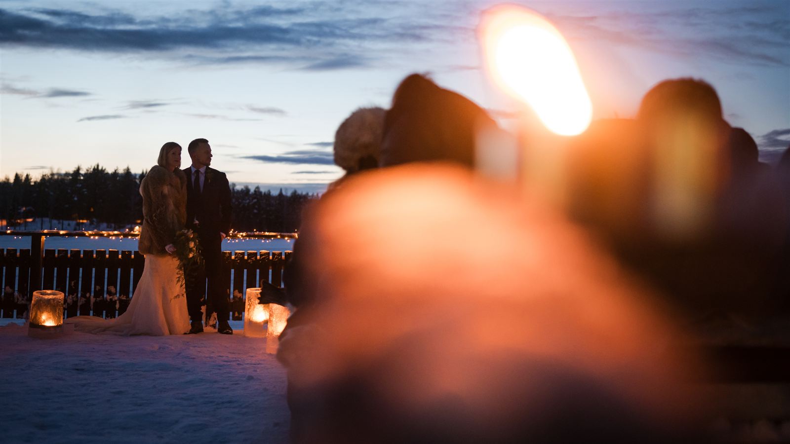 Winter wedding at Sörbyn Lodge