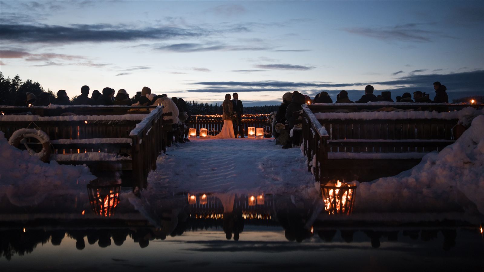 Winter wedding at Sörbyn Lodge