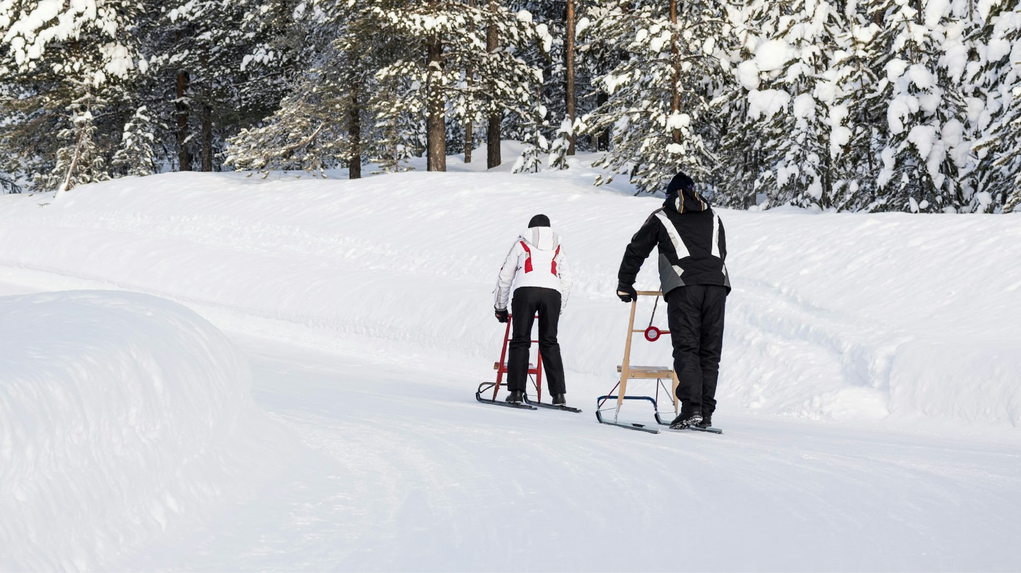 Sparktur i vinterkvällen